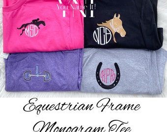 Equestrian | Horse | Hunter Jumper Monogram Frame Design