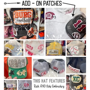 Add On Embroidery - Hats (Hat Side, Back or Bill)