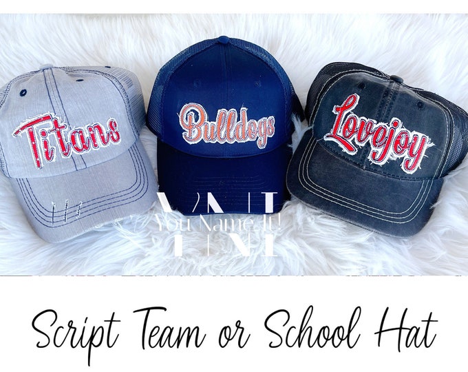 Script Team or School Hat