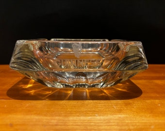 Guinness Beer Heavy Glass Square Ashtray.  Made In Ireland.  Free shipping
