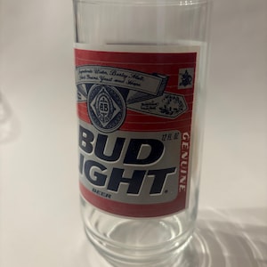Vintage Bud Light Beer Glass Pint Anheuser Busch Barware 80s 90s