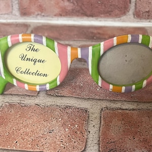 The Unique Collection Vintage Pink Green White Purple Orange Resin Sunglasses Beachy Picture Frame *free shipping