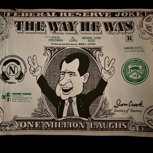 アメリカンヴィンテージ　1971年 ニクソン大統領風刺　ジョーク　おもちゃ1ドル Nixon Dollar Bill - Etsy