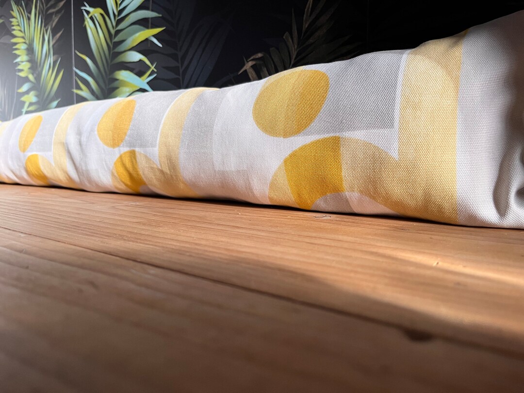 John Lewis Yellow & Grey Fabric Draught Excluder With Zip and Etsy UK