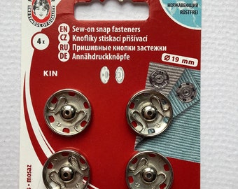 Hemline Snap Fastener Sew-On Rust-Proof Brass Various Sizes Design-Surgery® Hemline Snap Fastener Sew-On Rust-Proof Brass Various Sizes Design-Surgery®