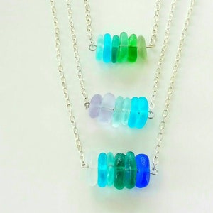 Sea Glass Necklace Beach Glass Necklace Genuien Sea Glass Necklace Boho Necklace Mermaid Necklace Beach Wedding Necklace