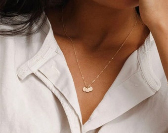 Gold Initial l Necklace  Pearl Necklace, Initial Jewellery, Bridesmaid Gift, Wedding Jewelry