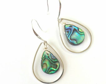 Abalone shell  earrings Real abalone earrings  abalone jewelry abalone earrings  wedding abalone teardrop bridal earrings gift for her