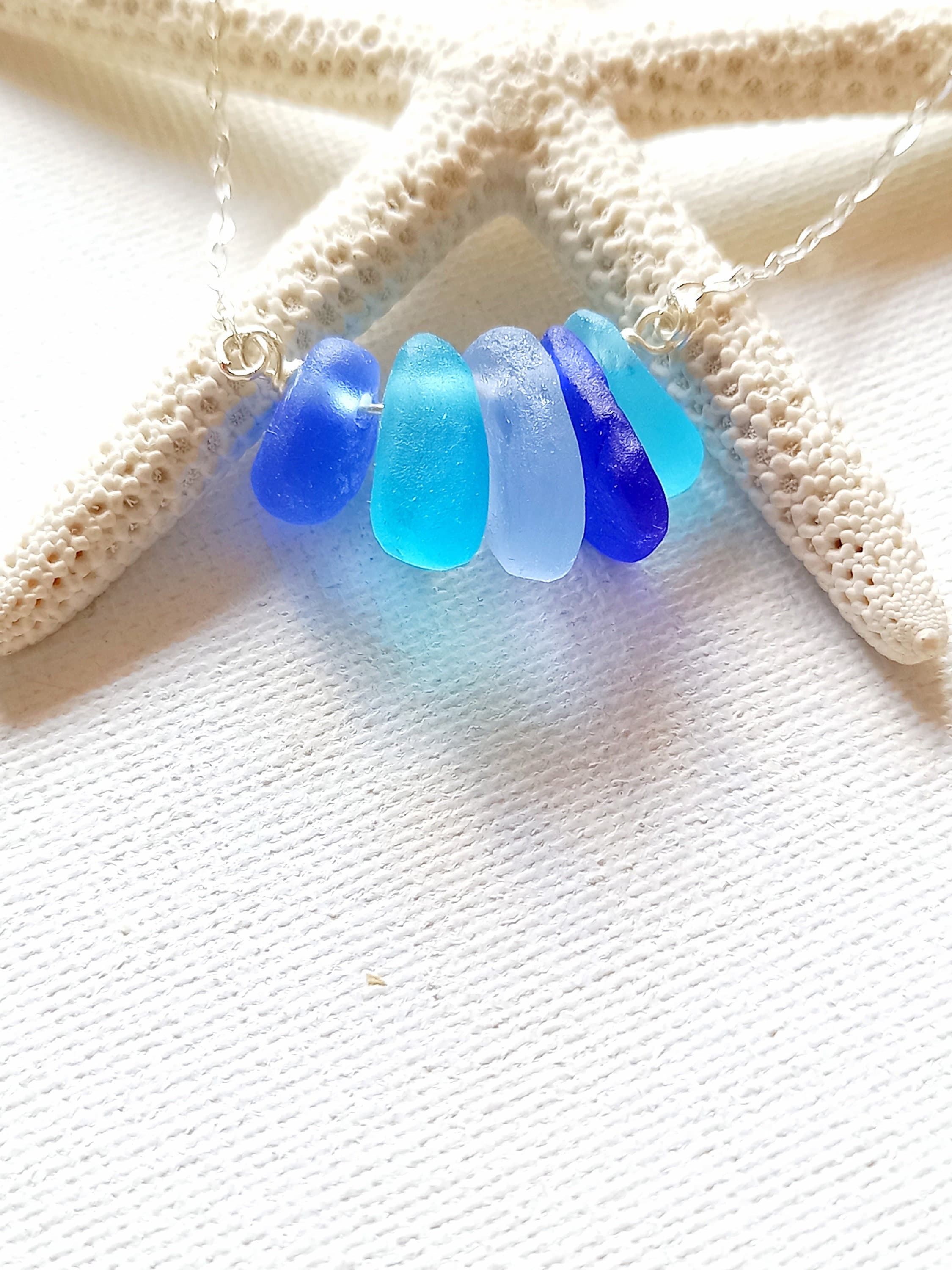 Sea glass necklace, sterling silver, sea glass jewelry, mother's day gift, 22K gold filled, beach glass necklace, bridesmaid gift for women