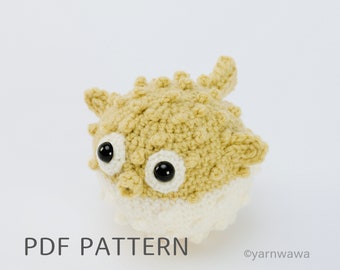 Crochet Pattern Boris the Pufferfish Amigurumi PDF Pattern, Sea Creature, Pufferfish Pattern, English Crochet Pattern, Amigurumi toy Pattern