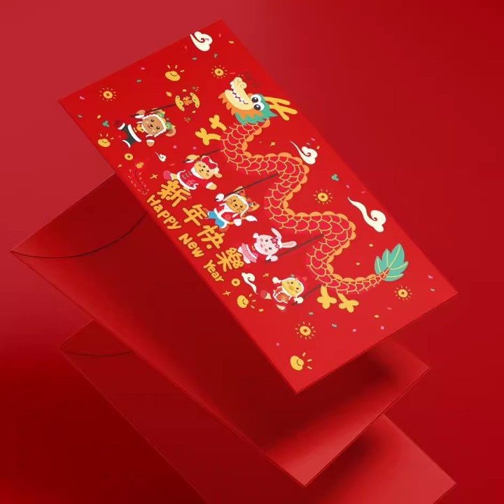 ZIIDOO 23 Pcs Chinese New Year Decoration 2023, Chinese New Year Red  Envelopes, Lunar New Year Decorations, Chinese Couplets Paper Hong Bao  Chinese Fu