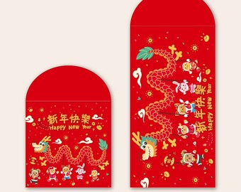 20 Pcs Enveloppes rouges chinoises pour le mariage du Nouvel An