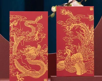 10 x Wedding Red Packet - Dragon & Phoenix - Chinese Wedding