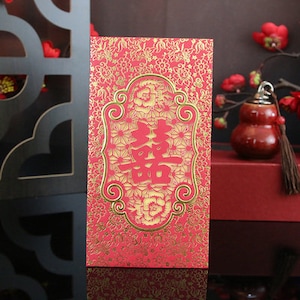 50 x Wedding Red Packet - Double Happiness - Chinese Wedding