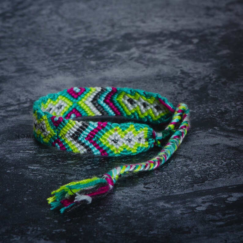 festival wristband woven tribal anklet hippie bracelet Green Friendship Bracelet knotted wristband boho cotton anklet braided anklet