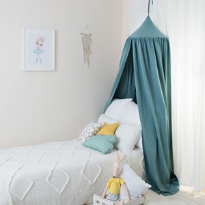 Sage Muslin Canopy, Bed Canopy, Boho Canopy, Crib Canopy, Play room canopy,