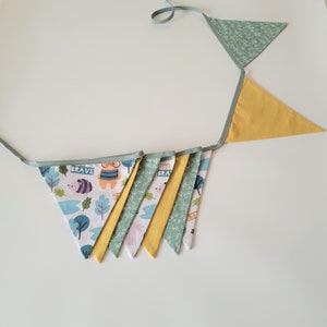 Garland forest & sage, bunting garland, bunting, wall decoration image 1