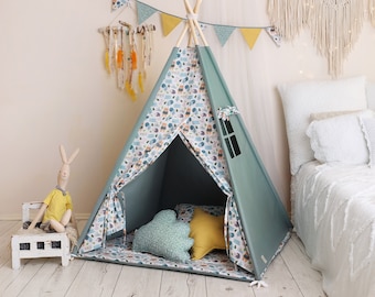 Tenda tipi Sage & Forest, tipi de alta qualidade, tenda tipi infantil.