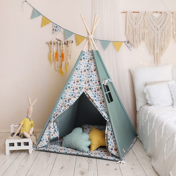 Tenda Tipi Sage & Forest, tenda Tipi di alta qualità, tenda Tipi per bambini