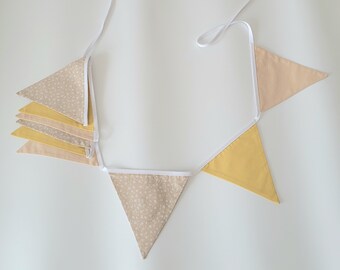 Girlande - Senfgeld und Beige
