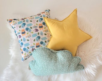 Forest & mustard pillows set