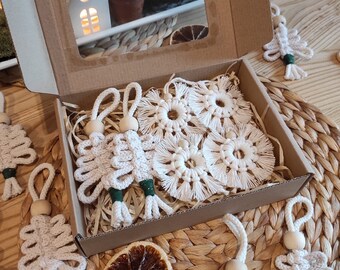 Macrame Christmas Decorations - small box