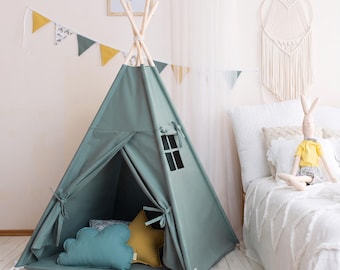 Sage teepee tent, high quality tipi, play tent, kids room, tipi tent for kids, kids tipi play tent, gift for kids, birthday gift