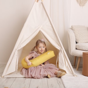 Beige teepee tent, high quality tipi, kids tipi tent image 4