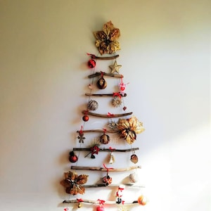 Wood Wall Christmas Tree Driftwood Modern Coastal Beach Etsy