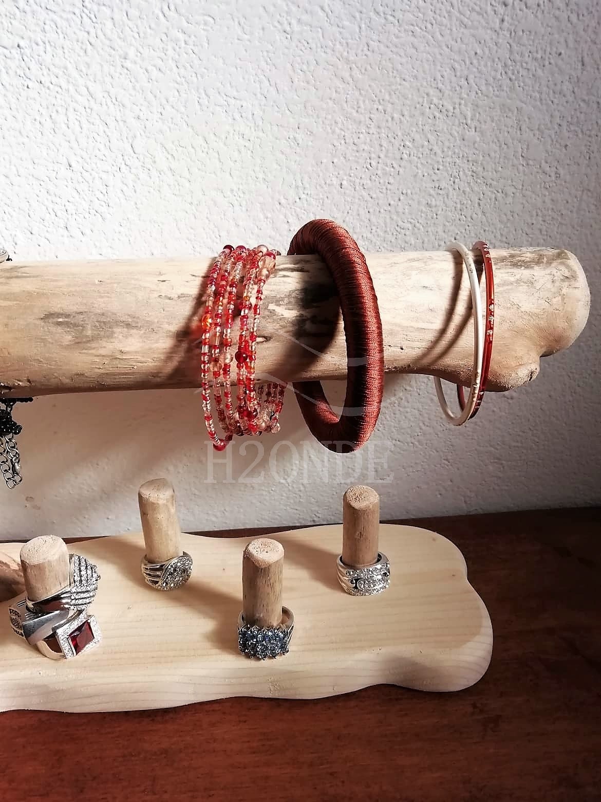 Porta bracciali anelli collane orologi gioielli espositore organizzatore  legno mare stile marino barra rustico negozio vetrina regalo lei -   Italia