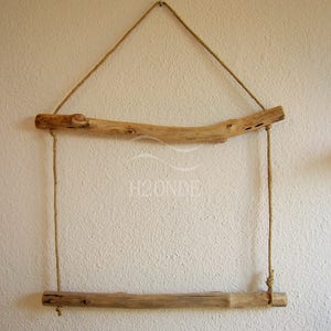 Kitchen roll paper towel holder hanger wall mount home decor driftwood coastal beach house rustic marine ocean wood twine natural shabby image 7