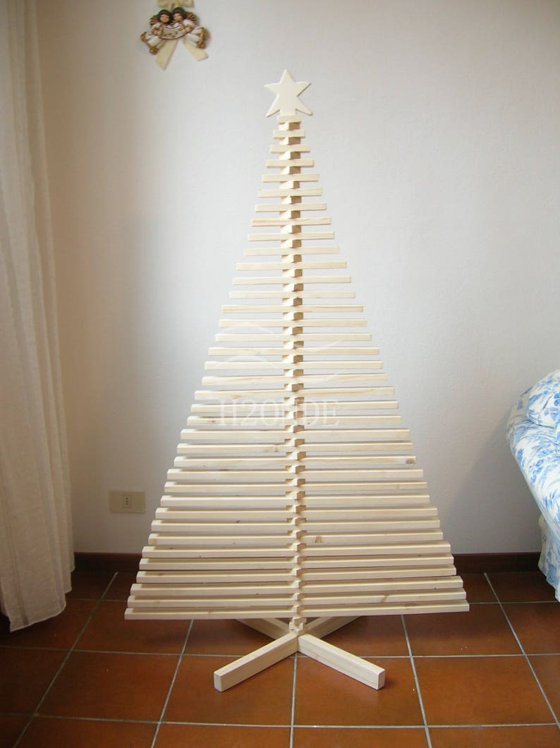 Wooden Christmas Tree Wood Scandinavian Xmas Modern Coastal - Etsy