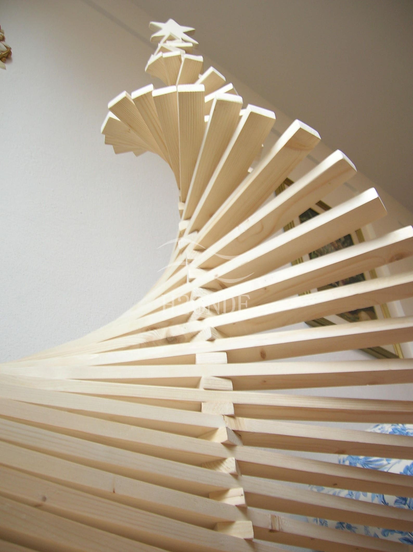 Wooden Christmas tree wood scandinavian Xmas modern coastal | Etsy