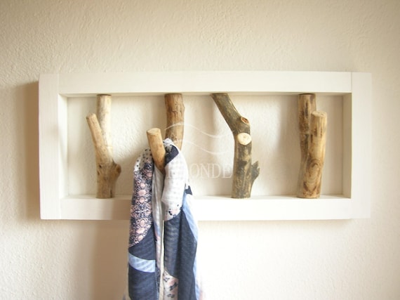 Branch Coat Rack Rustic Driftwood Garment Entryway Wall Hanging