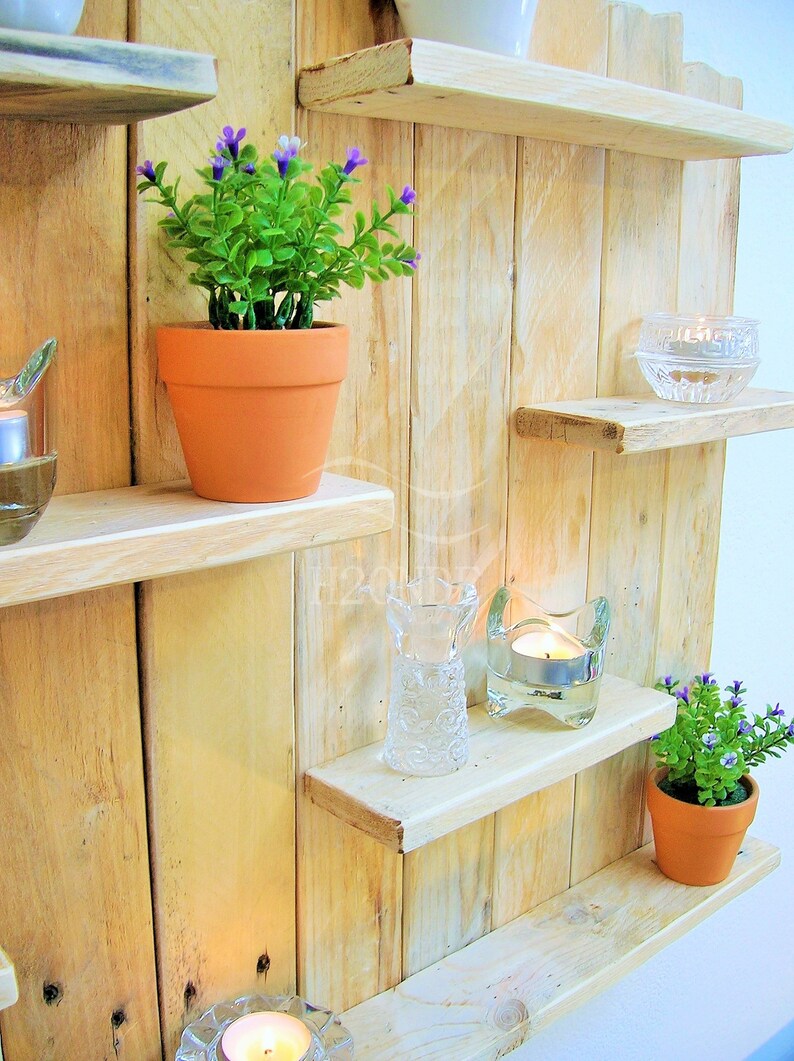 Pallet wood shelf reclaimed shelves bathroom driftwood wall Etsy