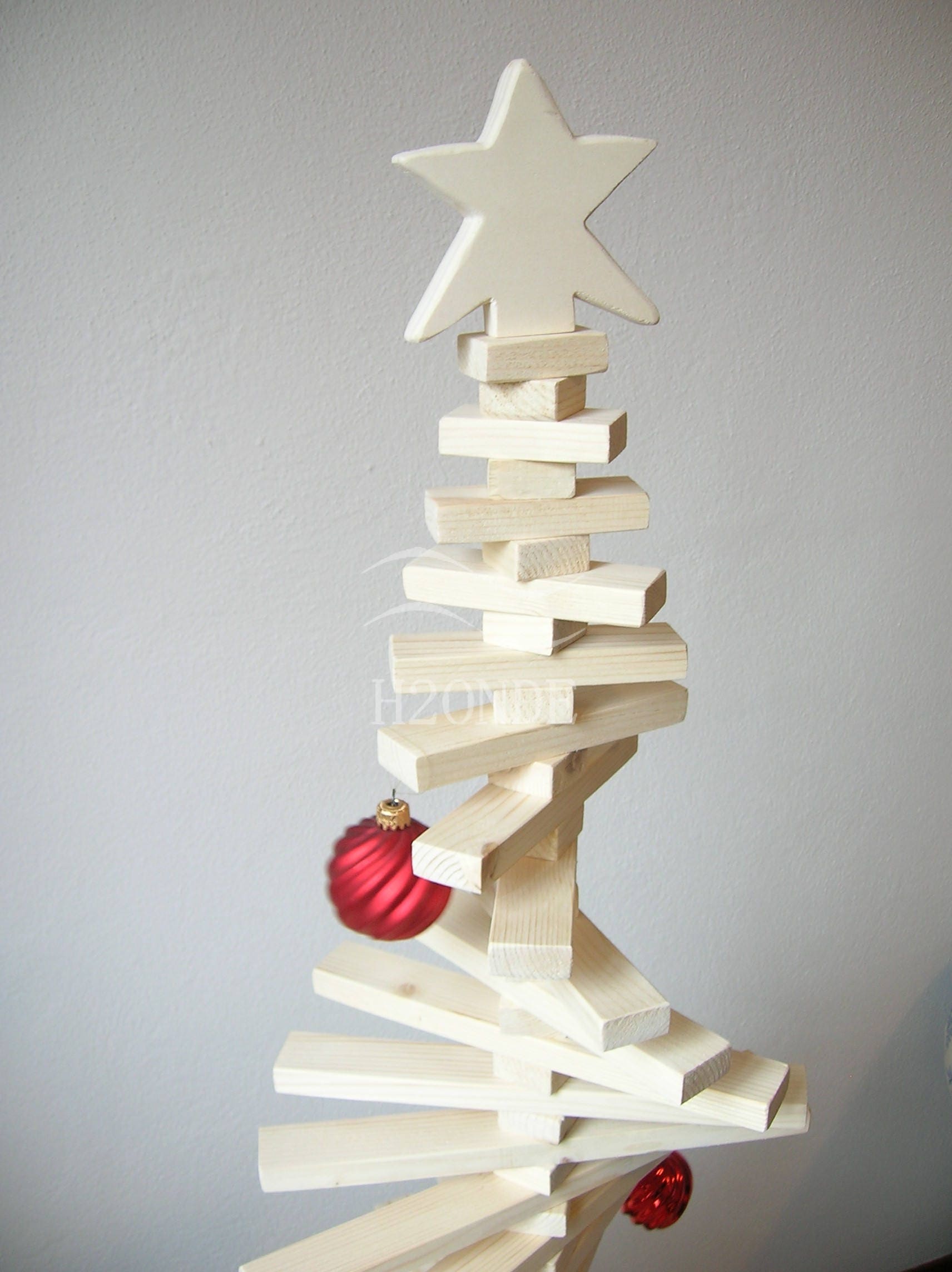 Wooden Christmas tree wood scandinavian Xmas modern coastal | Etsy