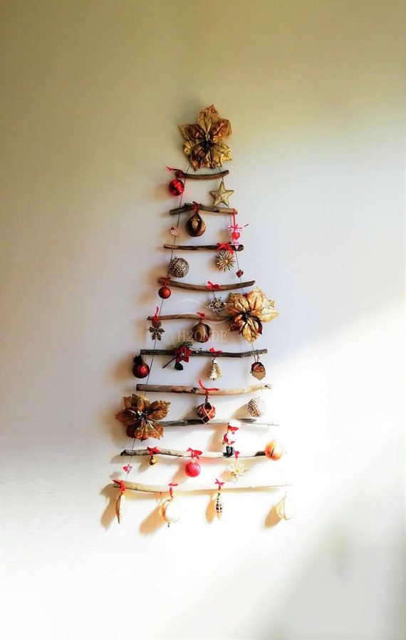 Albero Di Natale Moderno.Moderno Albero Natale Parete Originale Decorazione Legno Mare Etsy