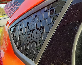 X2 Ford Focus Corner window sticker, decal. 2012-2018 hexagons