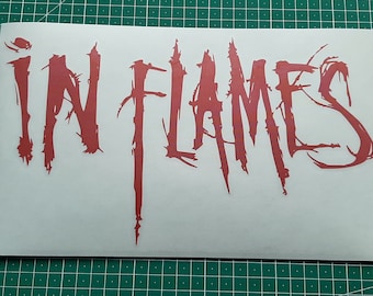 In Flames Vinyl geschnittener Aufkleber / Aufkleber