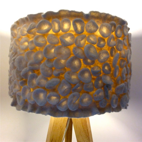 Pebble Lampshade Textured Shaped Modern Design Drum Shade Table Lamp Ceiling Shade Ivory Shade Contemporary Decor Boho