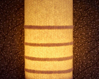 Hand Felted Wool Table Lamp: Modern Bedside Accent Lighting