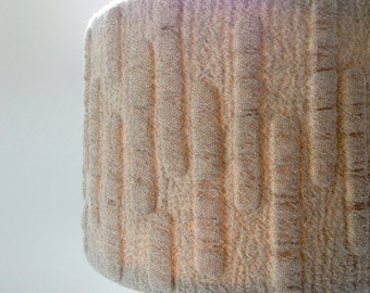 Linen Rods Lampshade: Textured Drum Shade, Modern Lighting