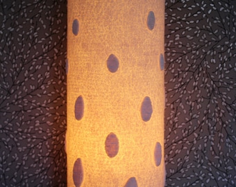 Handmade Felted Silk Table Lamp: Oak Base, Contemporary Lighting