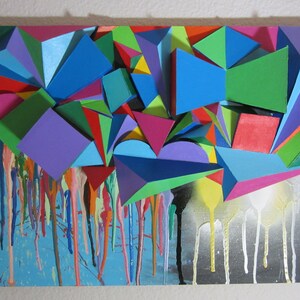 Downpour is an original art painting, sculpture, wall art, pop art, outsider art contemporary art and interior design decorator