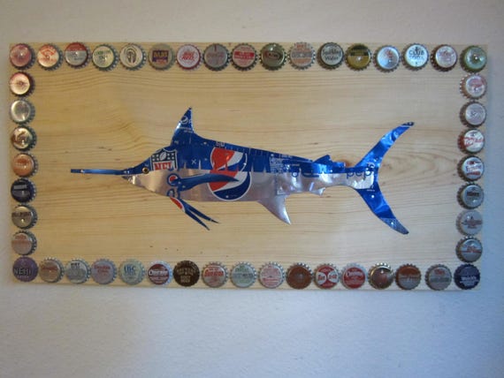 Blue Marlin Wall Art Hanging Folk Art Outsider Art Made From Etsy