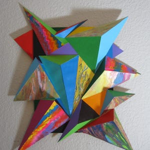 Contemporary Art Modern Construction Painting From Recycled Materials Outsider Art Wall Hanging Pop Art Sculpture Unique Gift Original