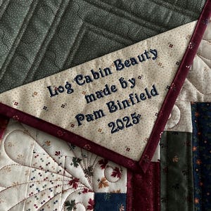 Custom Embroidered Quilt Label Triangular Corner Label Fabric Personalized Quilt Label Quilt Labels Quilt Tag Custom Embroidery Label Quilt