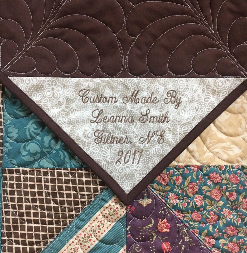 Custom Quilt Labels Set of 5 Personalized Embroidered Corner Etsy