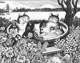 B.Kliban Cats in a Hot Tub