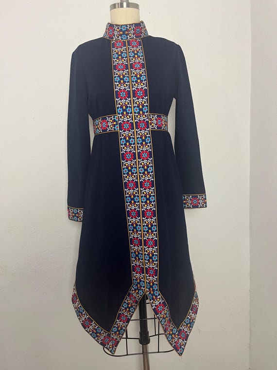 1960s Embroidered Wool Blend Tunic Pant Set - Eloise Curtis for Happenstance